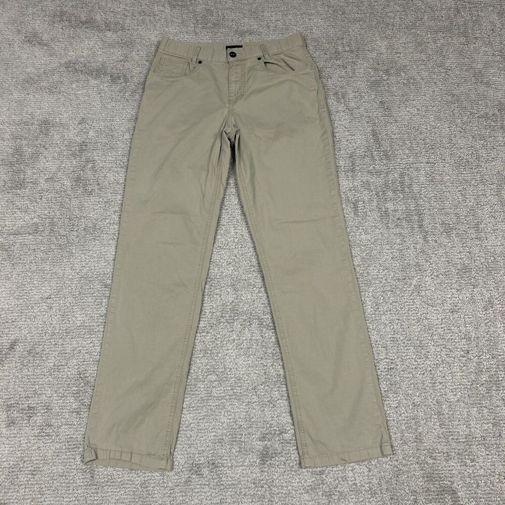 Hiltl Pants Mens 30x32 5-Pocket Khaki Tan Cotton Stretch Noah Fit Macedonia